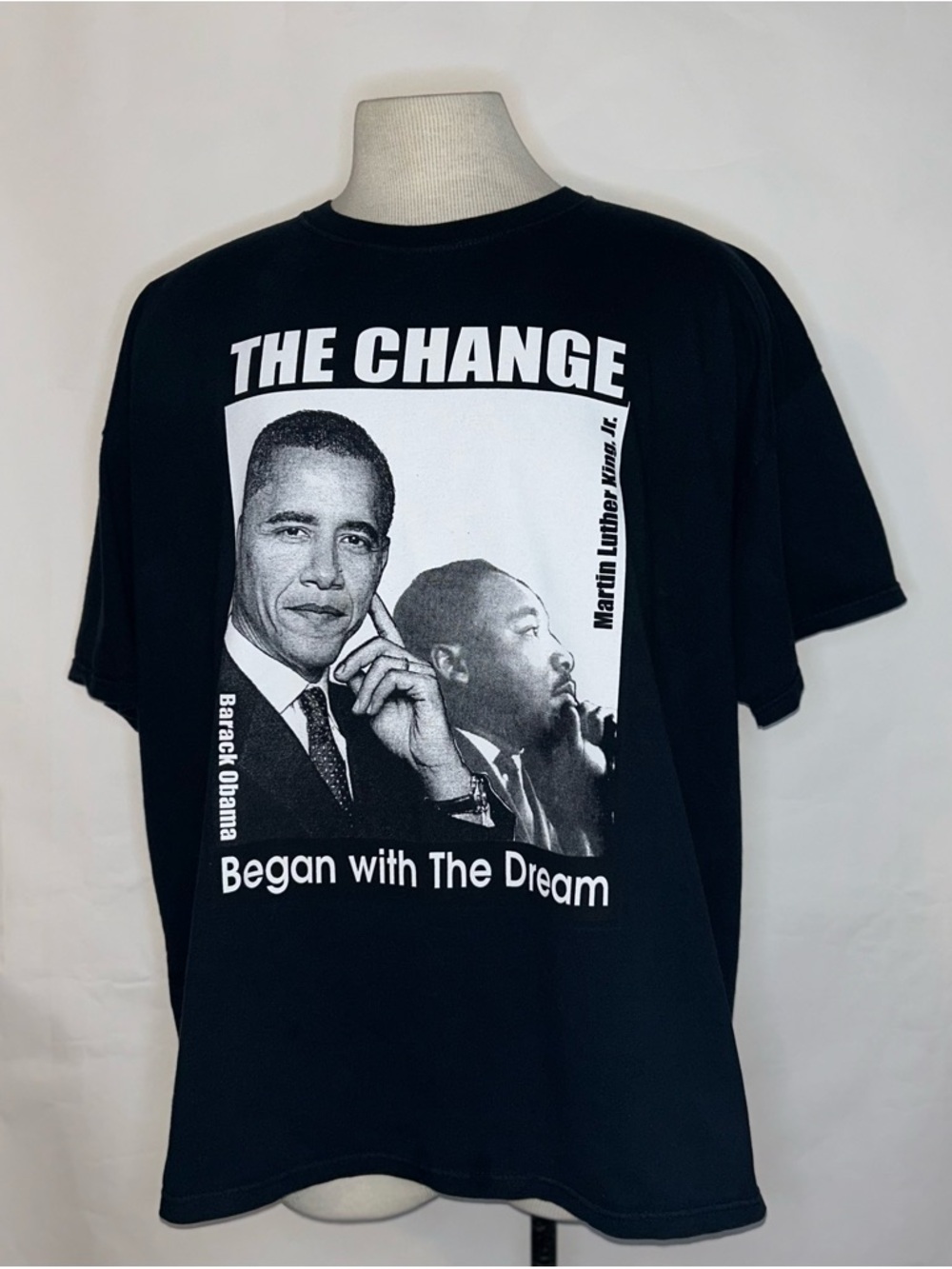 Martin Luther King Barack Obama The Change T Shirt 2008 Size 3XL